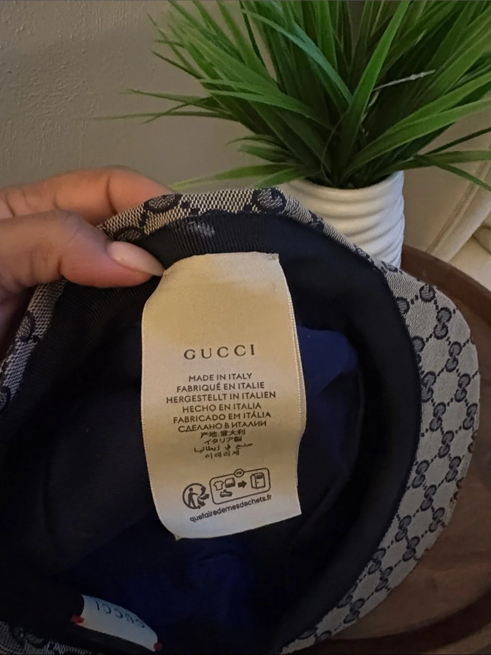 Gucci Beige & Brown GG Monogram Newsboy Cap - Picture 3 of 5